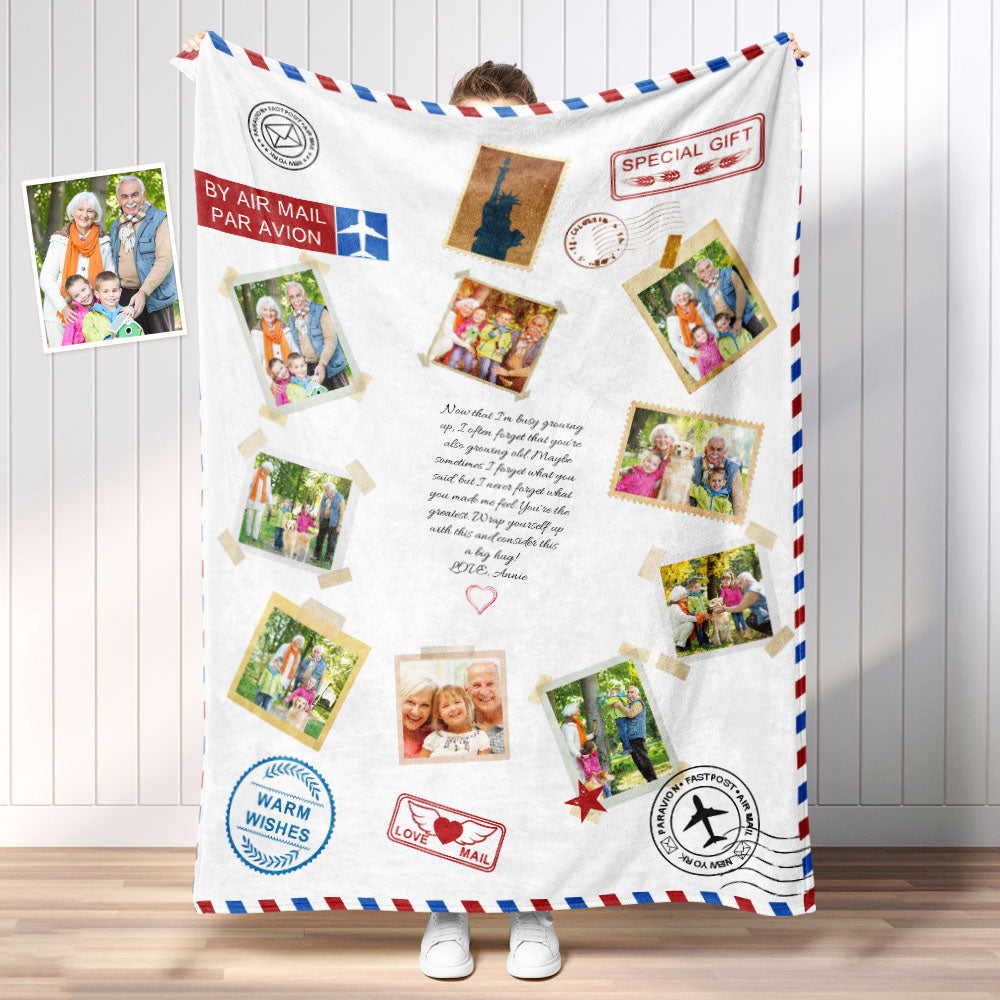 Personalized Photo Letter Blanket To Your Family Members or Friends 1 - 9 Photos Custom Message Emporium Discounts Keywords: Personalized blanket, Photo letter blanket, Custom gift, Family gift, Friends gift, Personalized photo gift, Custom message blanket, Photo collage blanket, Personalized family blanket, Customized photo gift, Personalized letter blanket, Custom photo message, Family photo gift