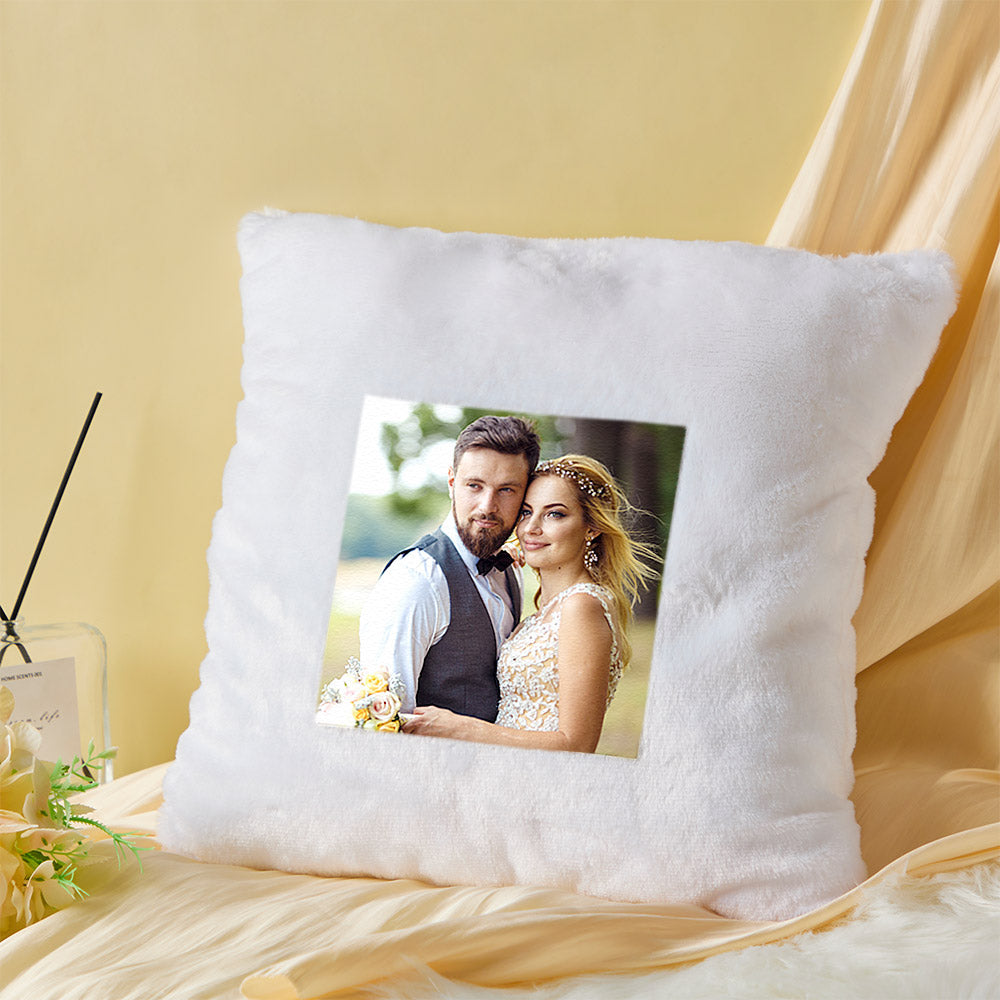 This soft white pillow is a perfect complement to any décor! Treat your loved one to something truly special, glowing and magical like something from a fairy tale! Customize it with her own image and let the LED light of the pillow make her shine brighter than the stars. Perfect for her bedroom, it comes with its own filler.