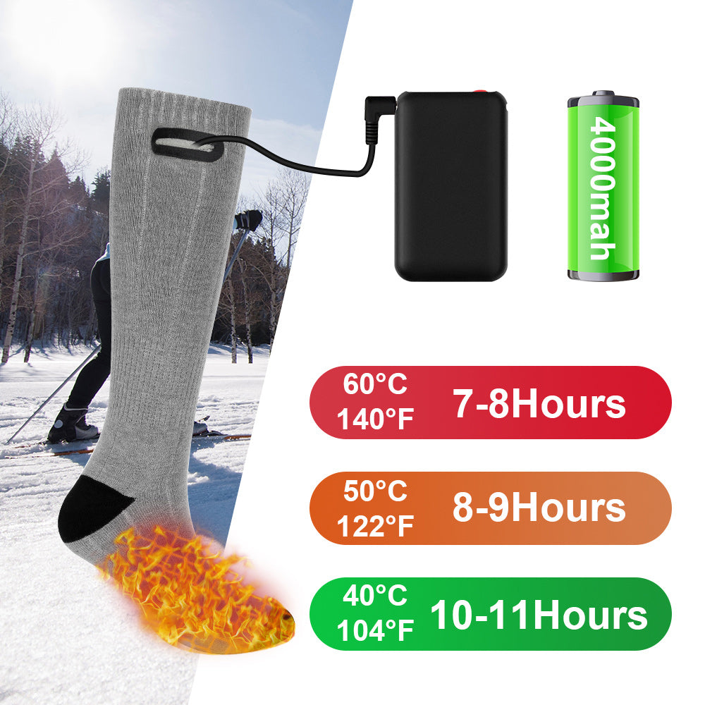 Heating Sock Three Modes Elastic Comfortable Water Resistant Electric Warm Sock Set Emporium Discounts