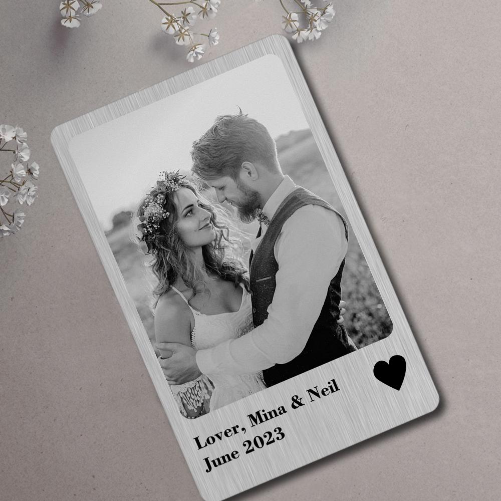 232429273191809028 Love Gifts Photo Wallet Card Polaroid Style Metal Card Personlized Keepsake Gift Wedding photo