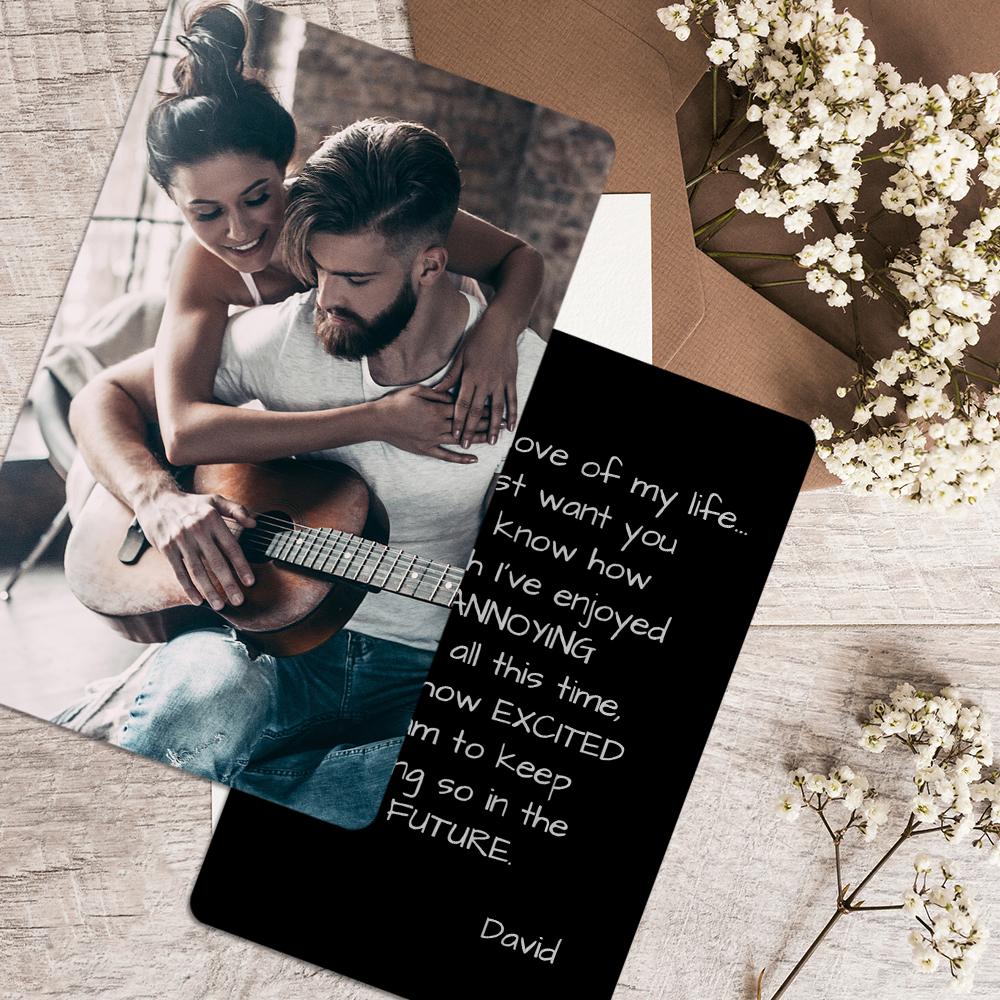 232428870907723776 This metal wallet insert card, featuring a lovely photo of you both, is the ideal gift for that special person in your life. Make a statement of love and commitment with the Photo Wallet Card - a timeless token of appreciation for every occasion.