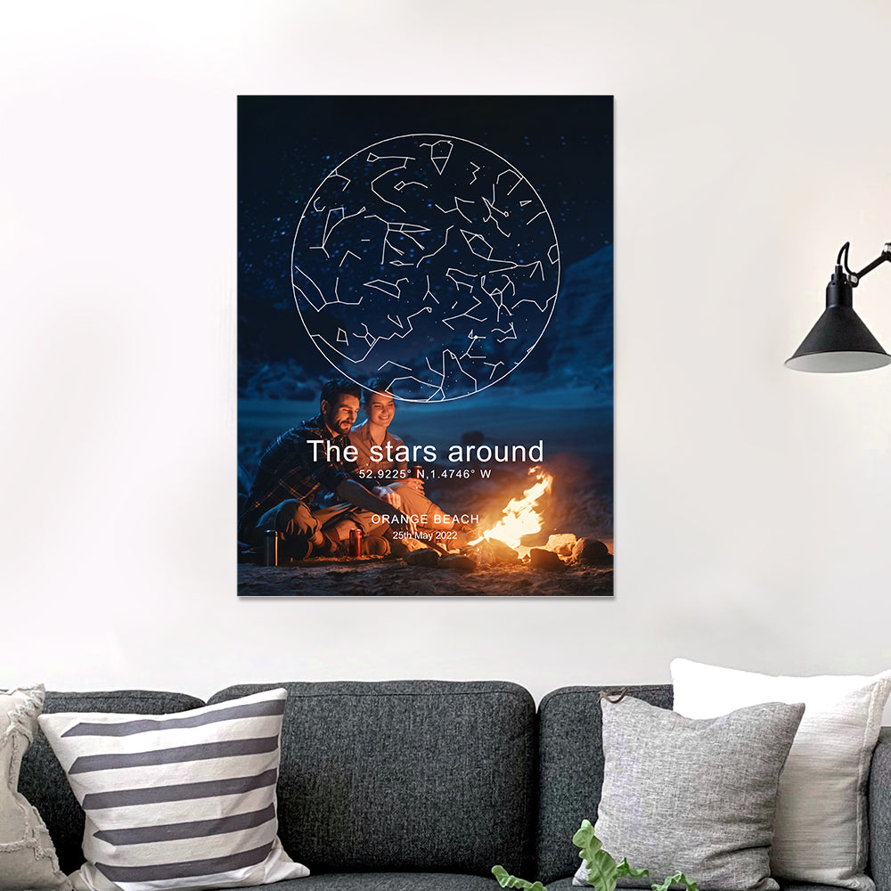 Custom Star Map Poster Personalized Constellation Map Poster Emporium Discounts