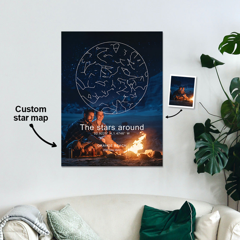 Custom Star Map Poster Personalized Constellation Map Poster Emporium Discounts