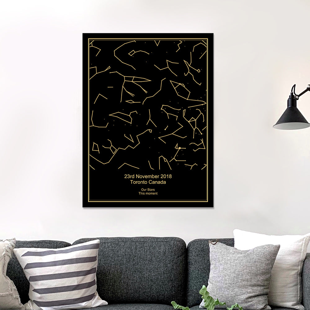 Custom Star Map Poster Personalized Constellation Map Poster Emporium Discounts