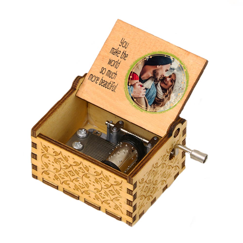 Personalized Wooden Music Box with Photo Emporium Discounts