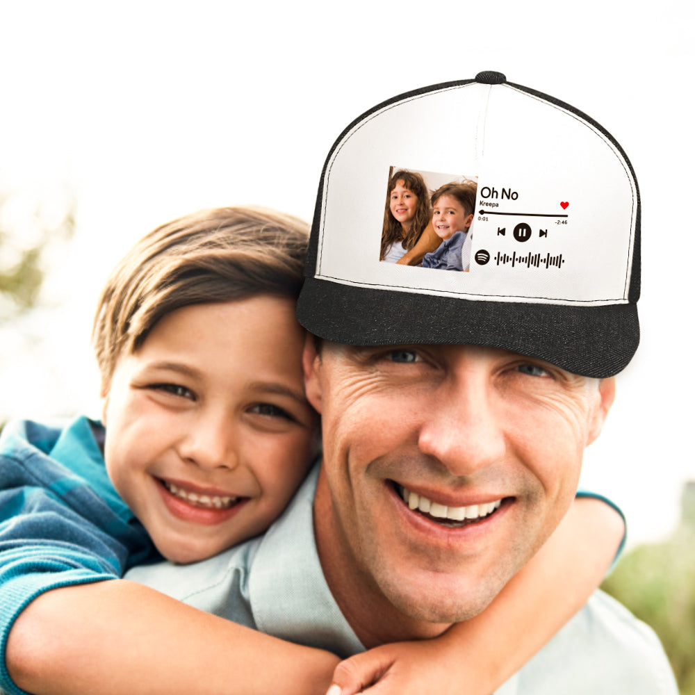 Personalised Spotify Code Baseball Cap Gifts for Family