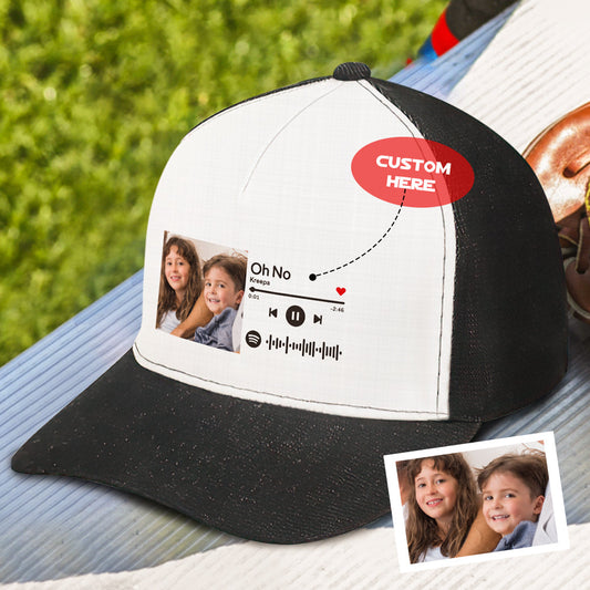 Personalised Spotify Code Baseball Cap Gifts for Family
