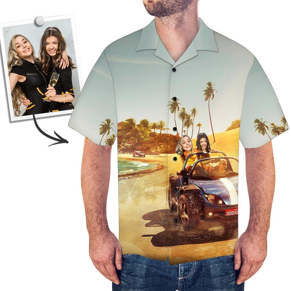 Custom Face Hawaiian Shirt Men's All Over Print Beach Shirt Emporium Discounts