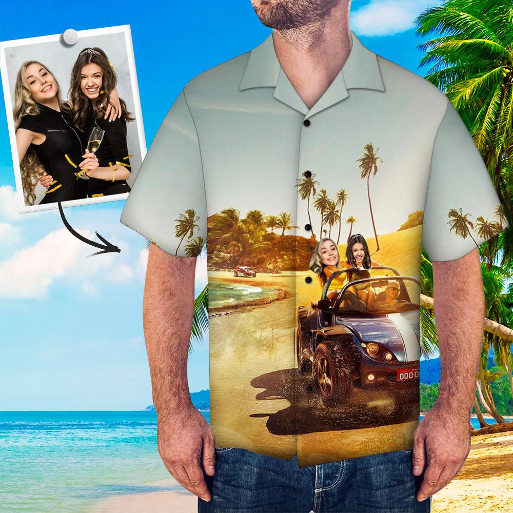 Custom Face Hawaiian Shirt Men's All Over Print Beach Shirt Emporium Discounts