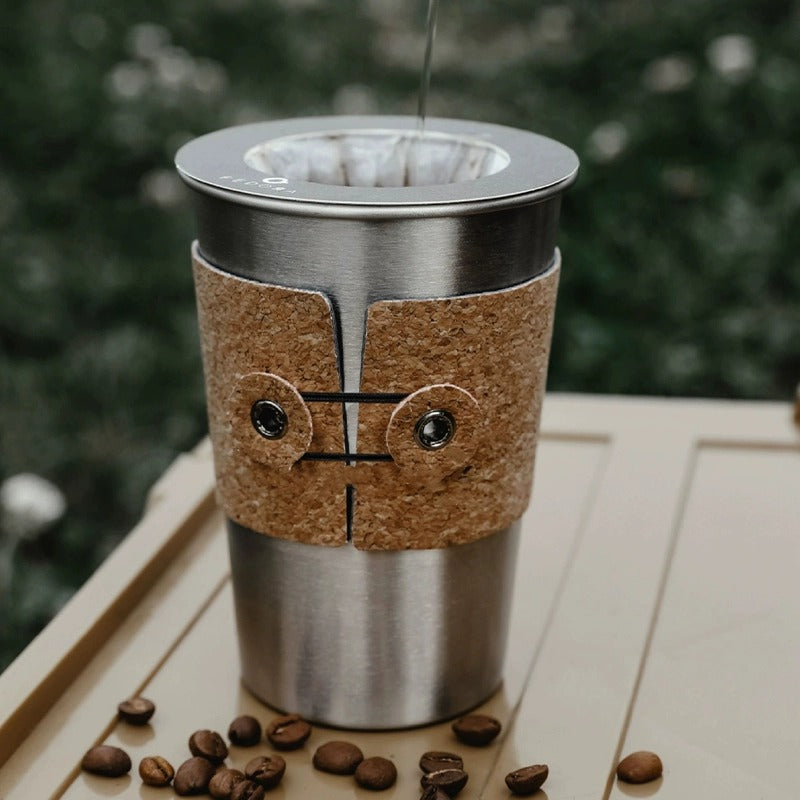 Portable Cork Series Hand Made Coffee Maker Gift