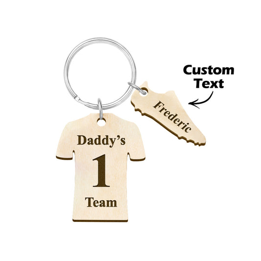 Custom Engraved Daddy's Football Team Wooden Sports Gifts Emporium Discounts