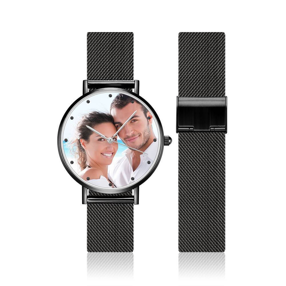 Custom Engraved Alloy Strap Unisex Photo Watch 36mm/40mm Emporium Discounts