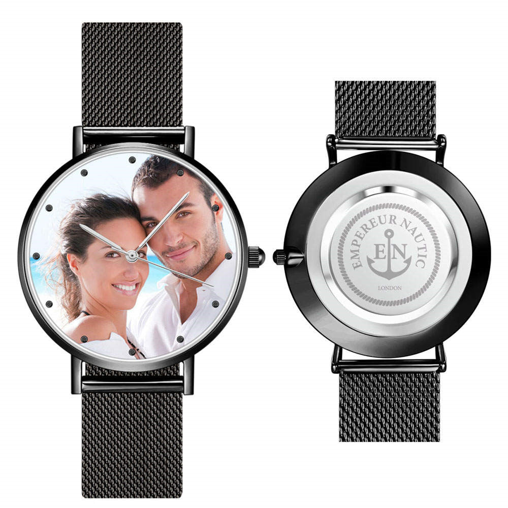 Custom Engraved Alloy Strap Unisex Photo Watch 36mm/40mm Emporium Discounts