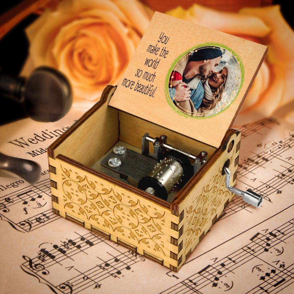 Personalized Wooden Music Box with Photo Emporium Discounts