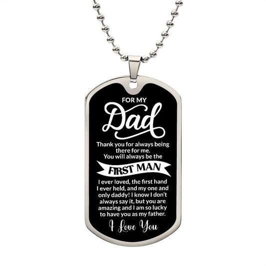 For my Dad Pendants Miliary Necklaces I Love You
