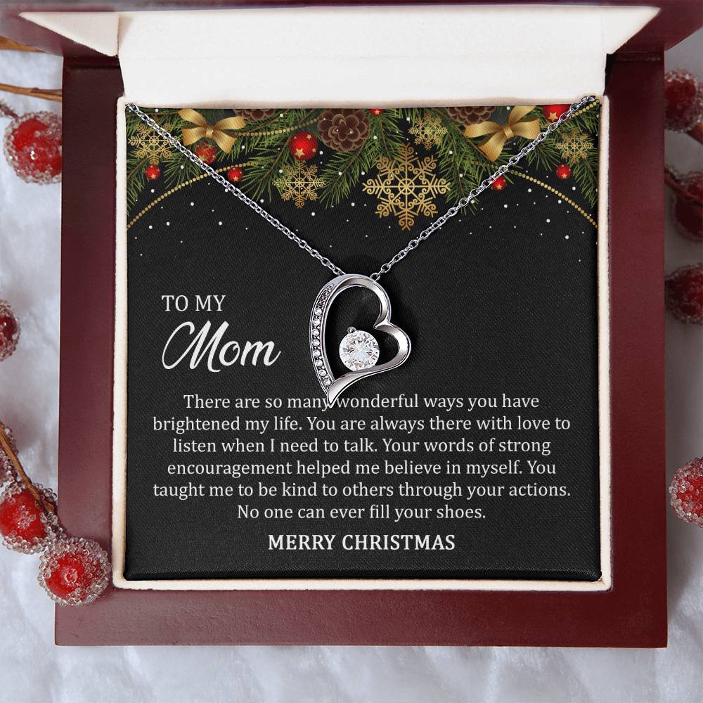 Forever Love Necklace Merry Christmas Mom