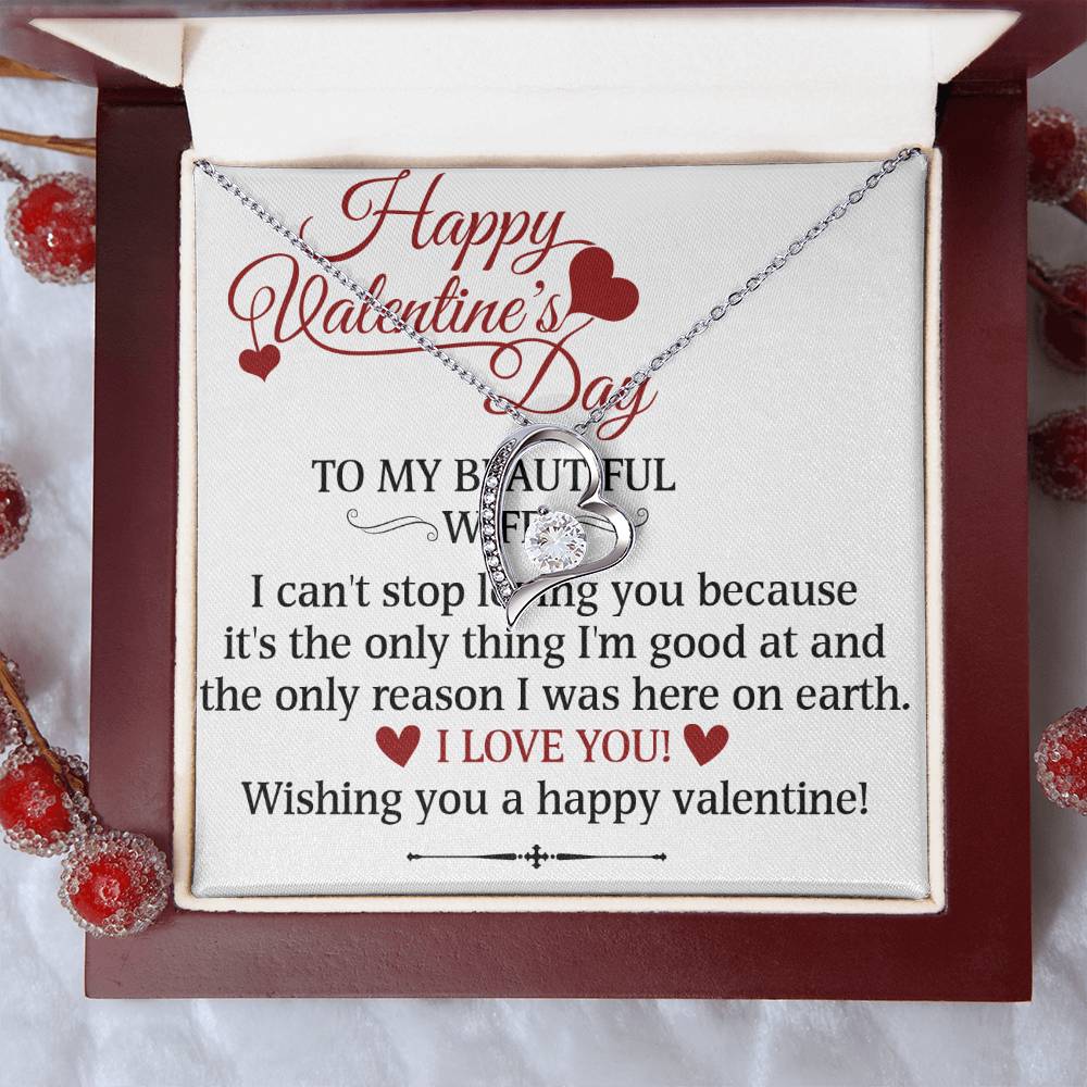 To My Beautiful Wife Forever Love Necklace