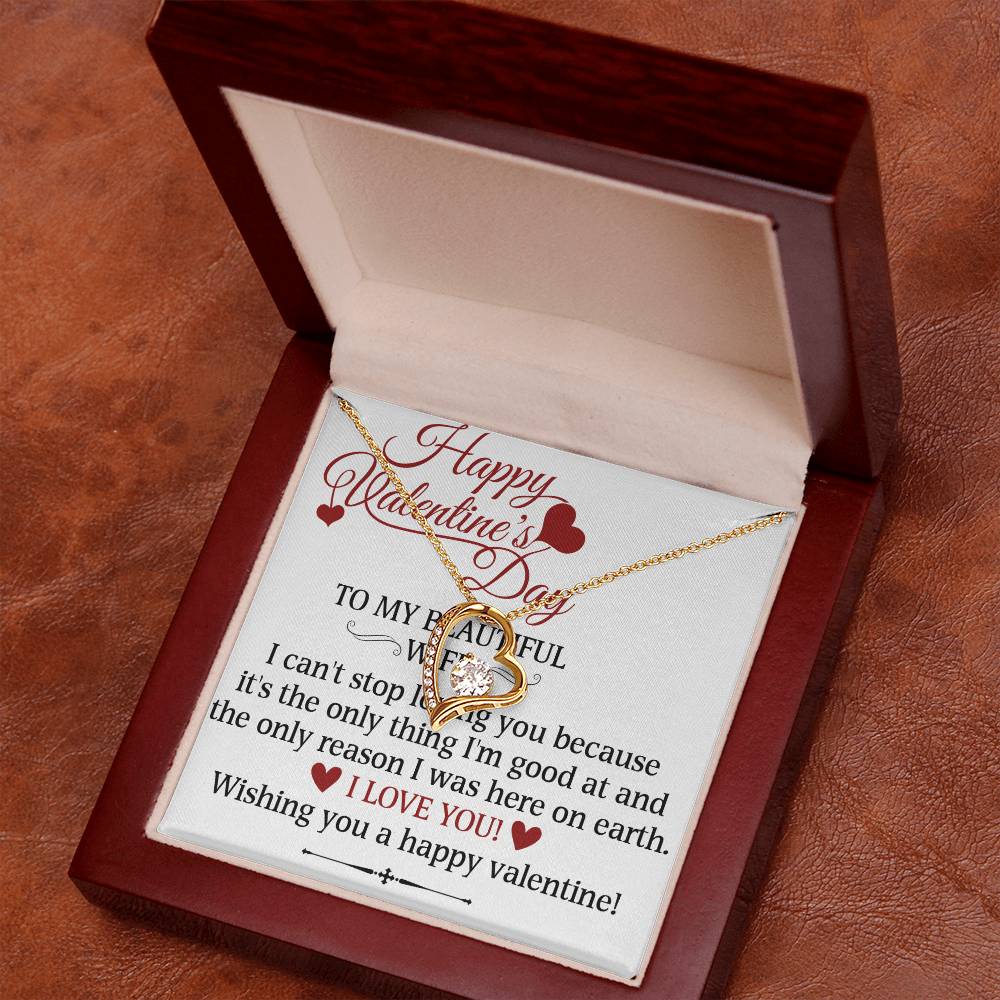 To My Beautiful Wife Forever Love Necklace