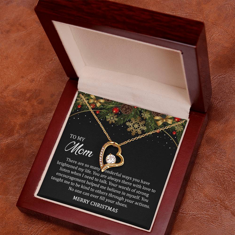 Forever Love Necklace Merry Christmas Mom