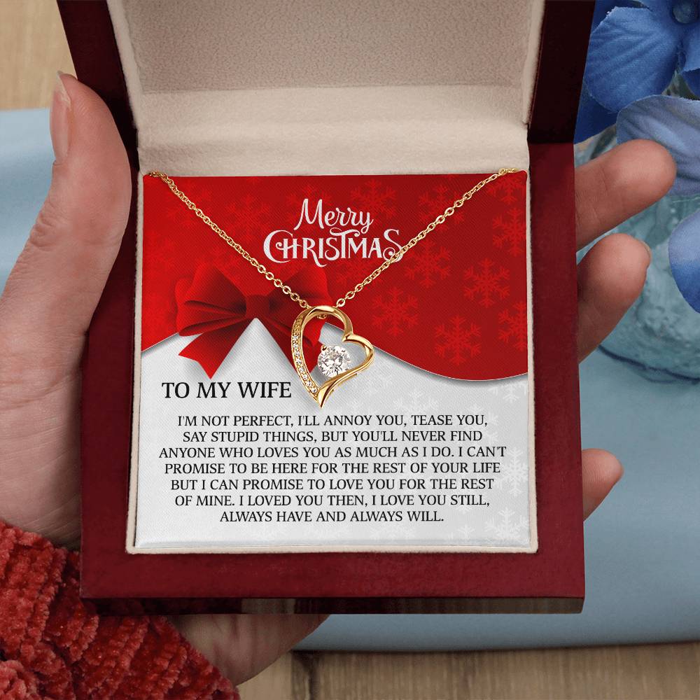 To My Wife Merry Christmas Forever Love Necklace