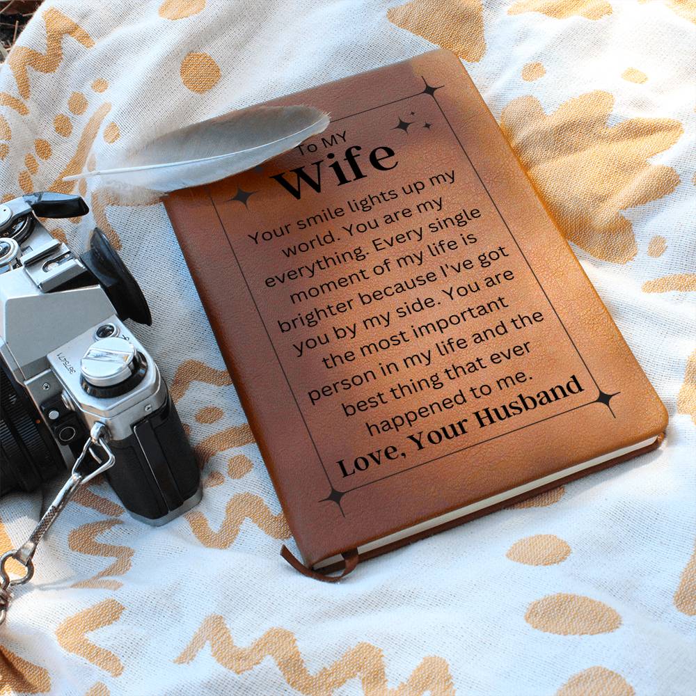 Graphic Leather Journal To  My Wife Love Your Husband Emporium Discounts