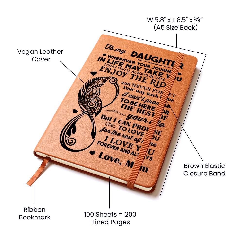 To my Daughter Graphic Leather Journal