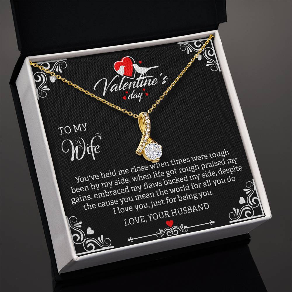 I Love You Alluring Beauty Necklace Yellow & White Gold