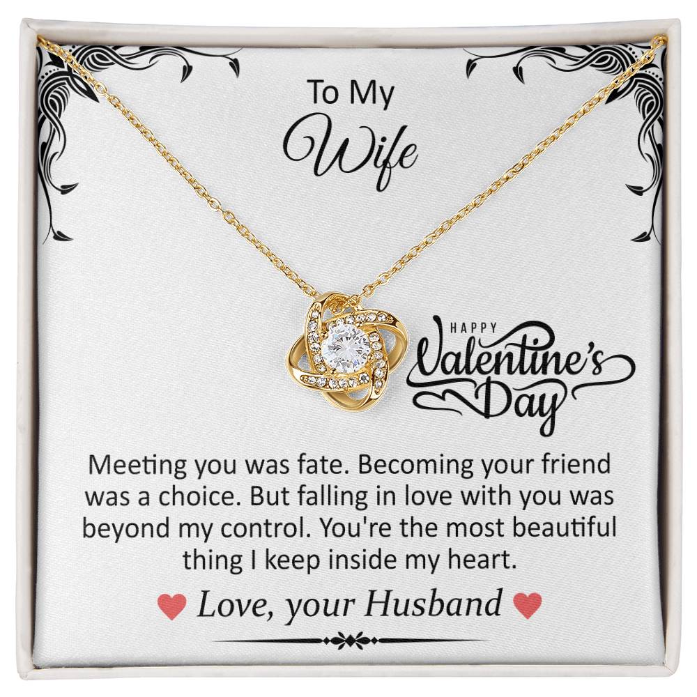 To My Wife  Love Knot Necklace