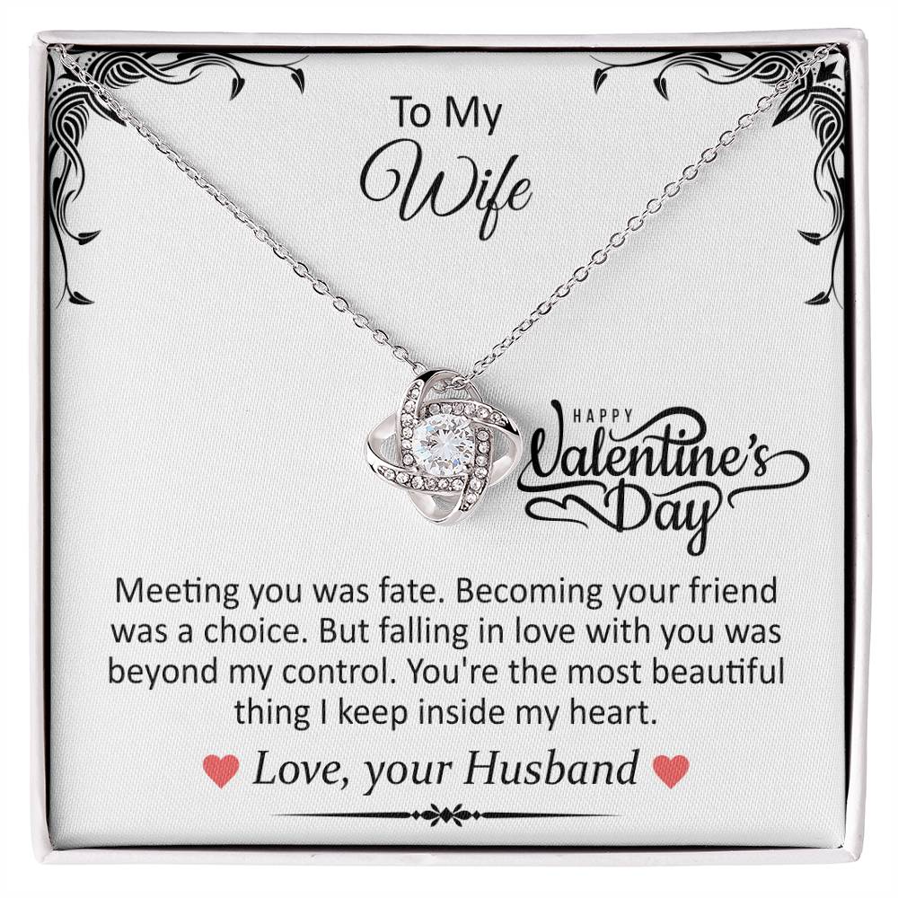 To My Wife  Love Knot Necklace