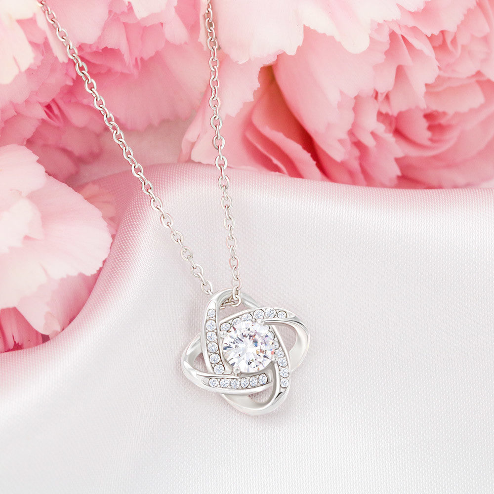 To My Daughter I Love You Always & Forever Love Knot Necklace