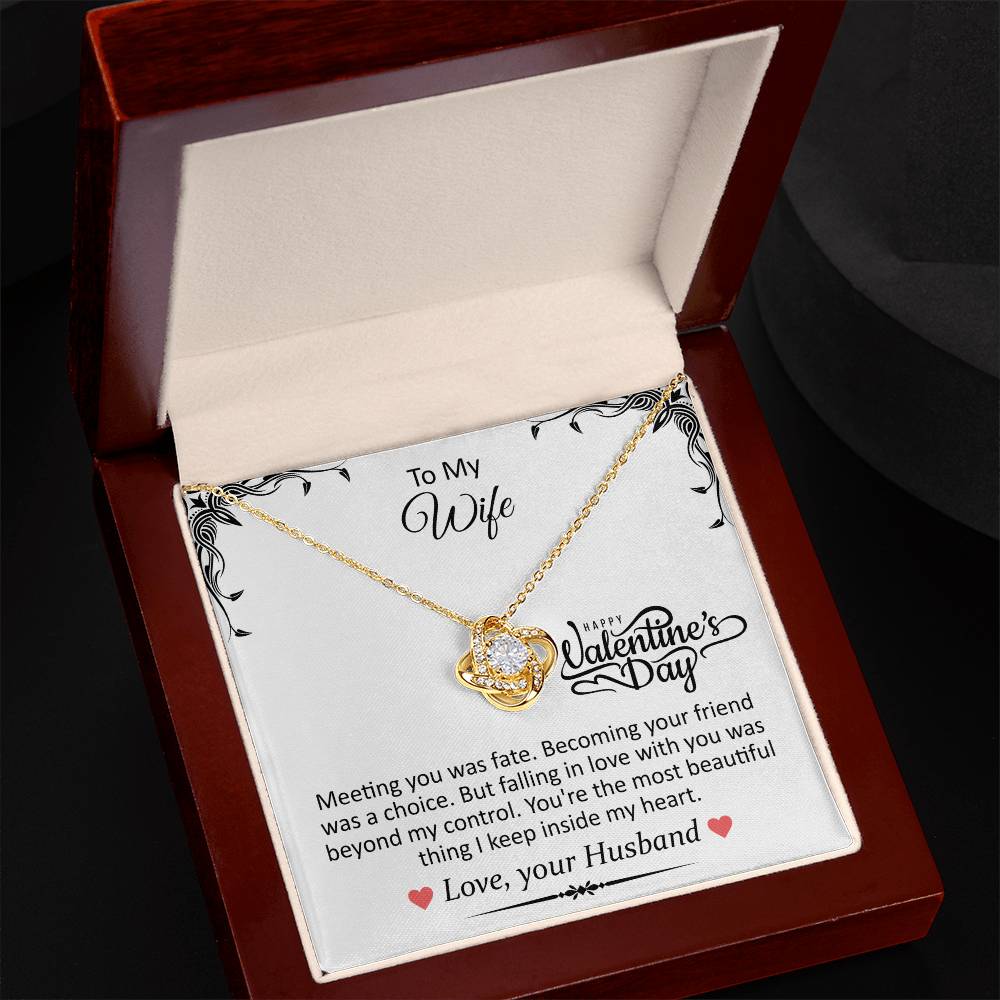 To My Wife  Love Knot Necklace