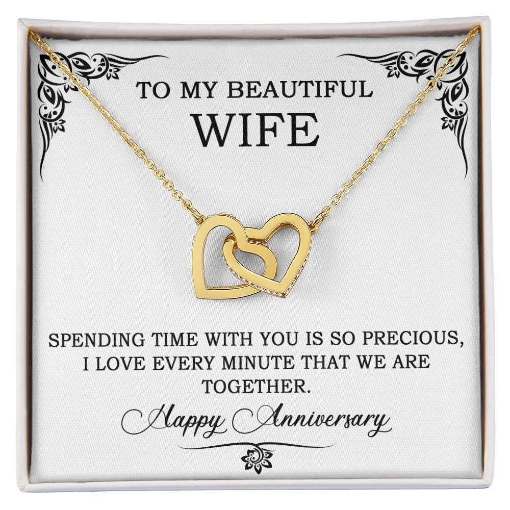 Searching for the ideal present for your beloved? Look no further! At Emporium Discounts, we offer a special Forever Love Necklace available in White Gold 14k or Yellow Gold 18k--buy now and enjoy 50% off!  To My Beautiful Wife, Spending time with you is so precious, I love every minute that we are together. Happy Anniversary 