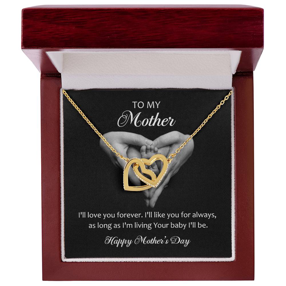 Interlocking Hearts Necklace (Yellow & White Gold Variants)