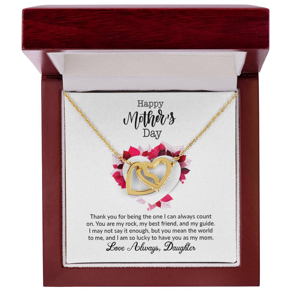 Interlocking Hearts Necklace (Yellow & White Gold Variants)