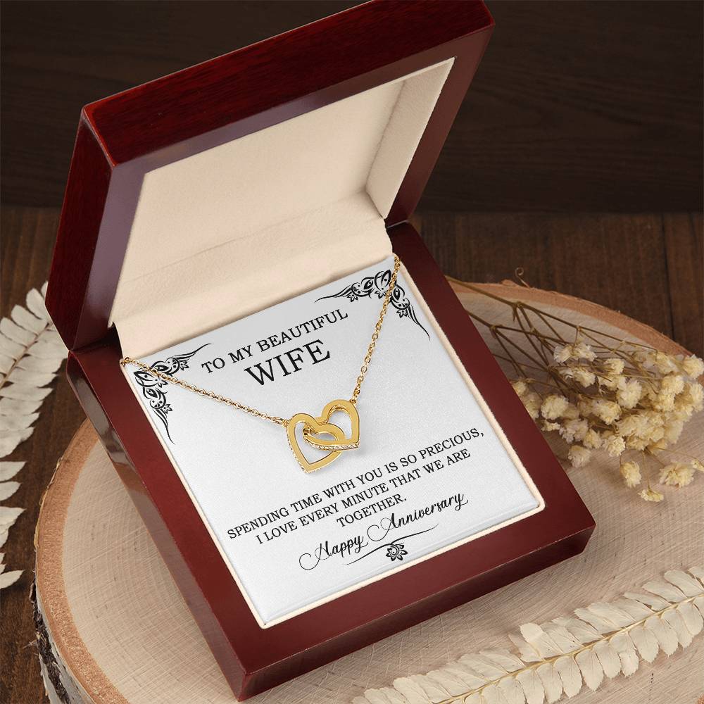 Searching for the ideal present for your beloved? Look no further! At Emporium Discounts, we offer a special Forever Love Necklace available in White Gold 14k or Yellow Gold 18k--buy now and enjoy 50% off!  To My Beautiful Wife, Spending time with you is so precious, I love every minute that we are together. Happy Anniversary 