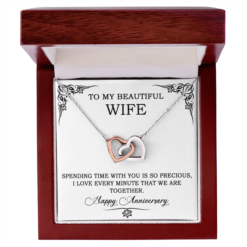 Searching for the ideal present for your beloved? Look no further! At Emporium Discounts, we offer a special Forever Love Necklace available in White Gold 14k or Yellow Gold 18k--buy now and enjoy 50% off!  To My Beautiful Wife, Spending time with you is so precious, I love every minute that we are together. Happy Anniversary 