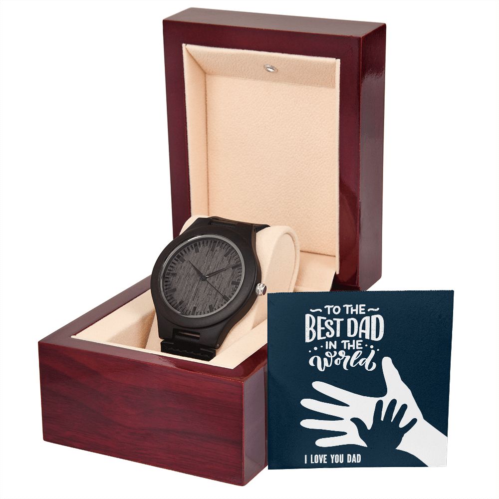 Surprise your dad with a gift that speaks to just how much your love your father and appreciate him.  This Wooden Watch is a versatile accessory that's perfect for stylish, everyday wear. Encased in rich sandalwood and paired with a genuine leather strap, this piece is as impressive as the man who wears it.