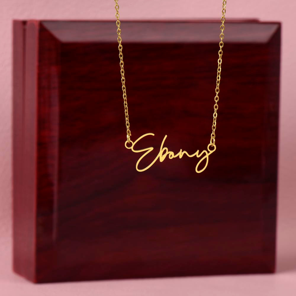 To My Daughter Signature Style Name Necklace