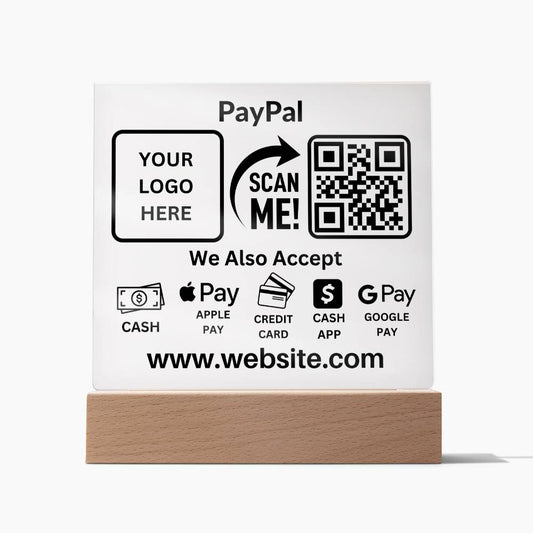 PayPal Scan ME LED Acrylic Plaque