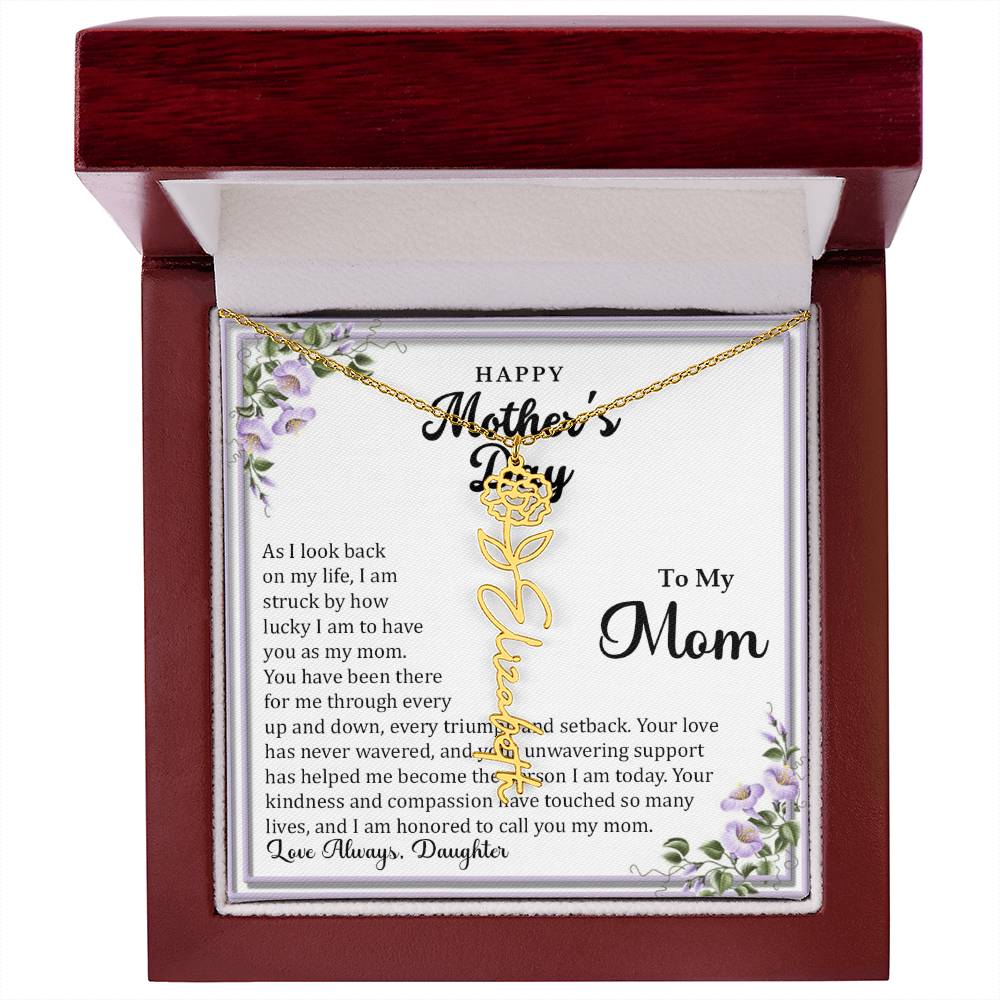 Flower Name Necklace