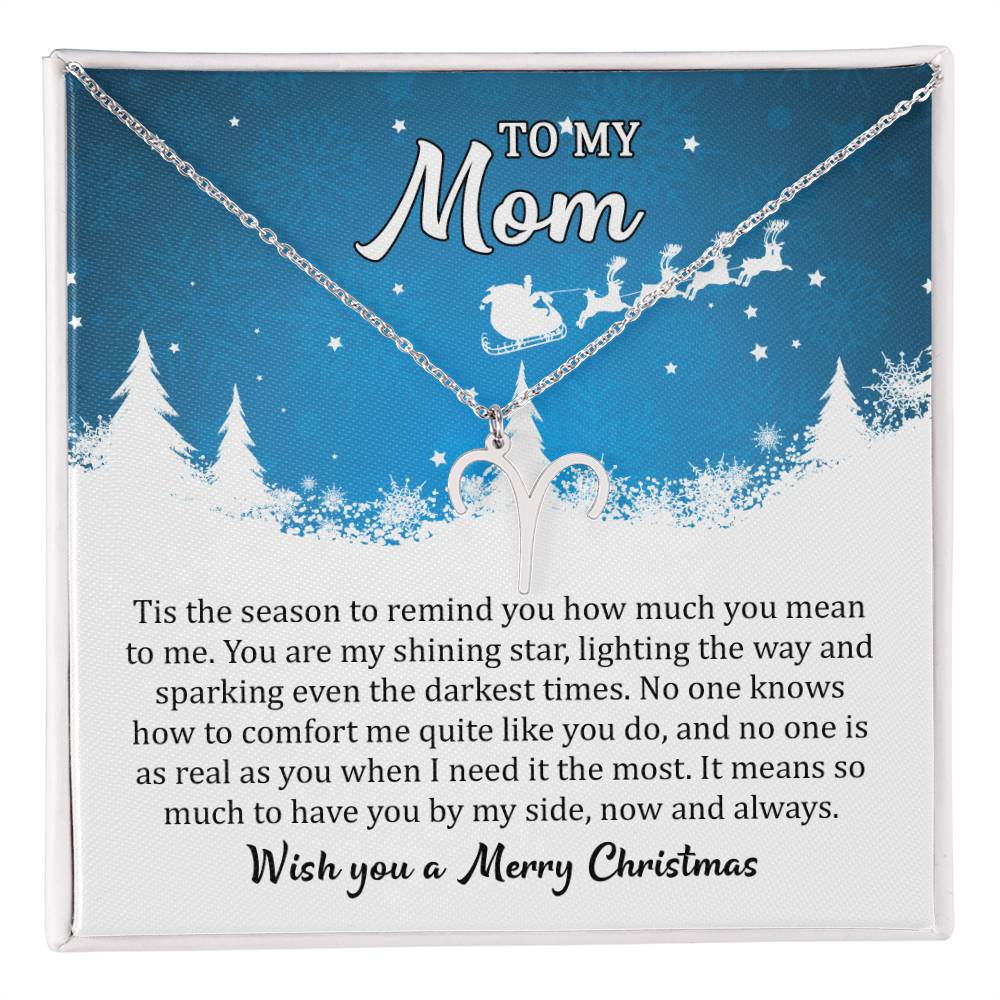 Zodiac Symbol Necklace - To My Mom - Wish you a Merry Christmas