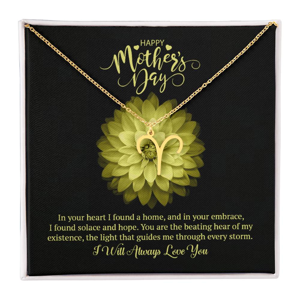 Happy Mother's Day Zodiac Symbol Necklace