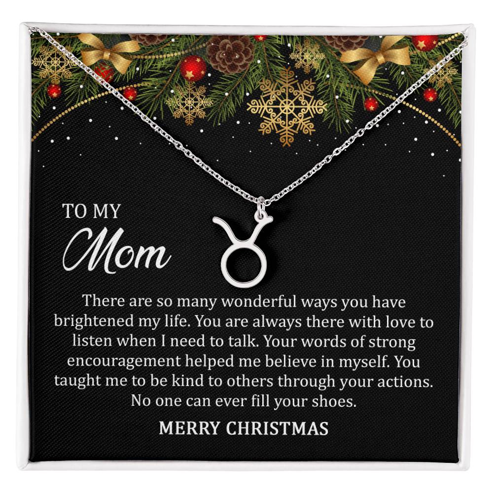 Zodiac Symbol Necklace - To My Mom Merry Christmas