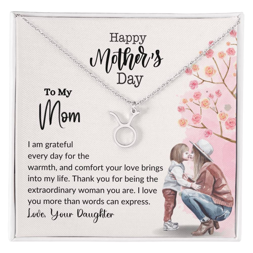 Happy Mother's Day Zodiac Symbol Necklace