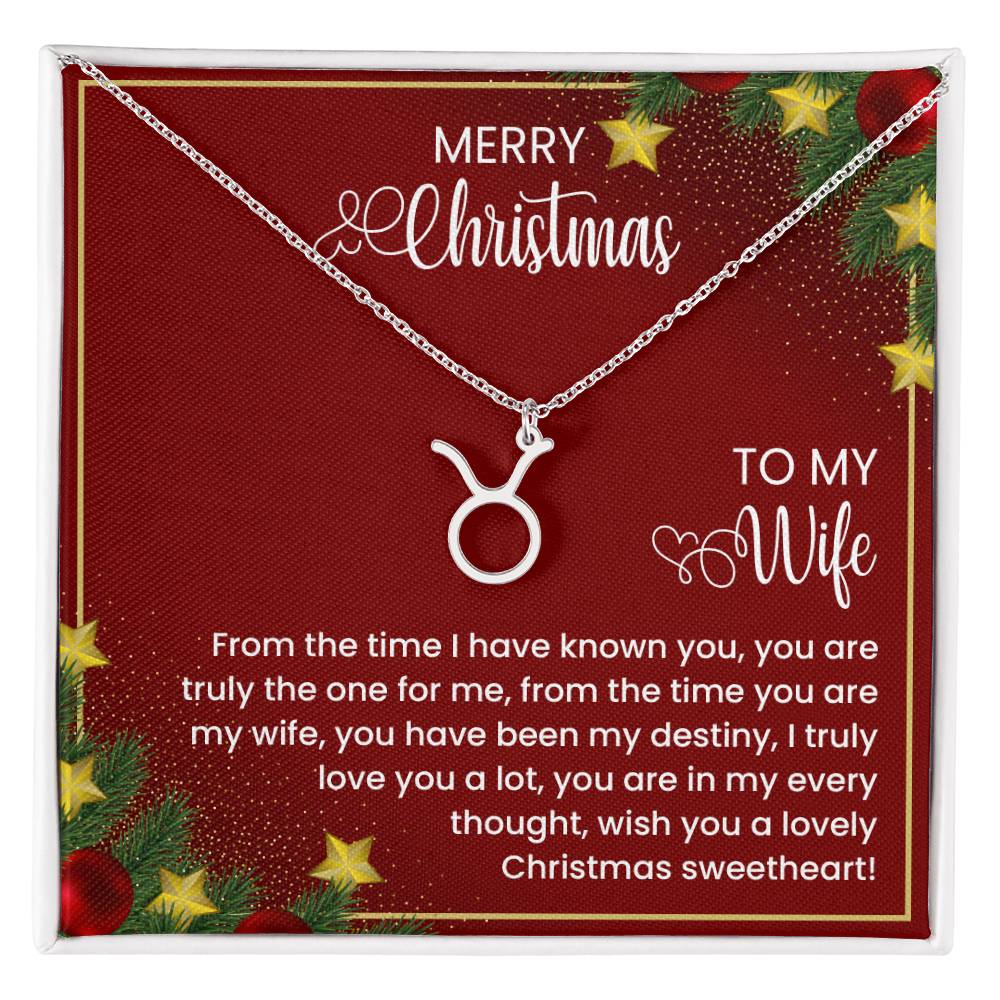 Zodiac Symbol Necklace To My Wife Merry Christmas