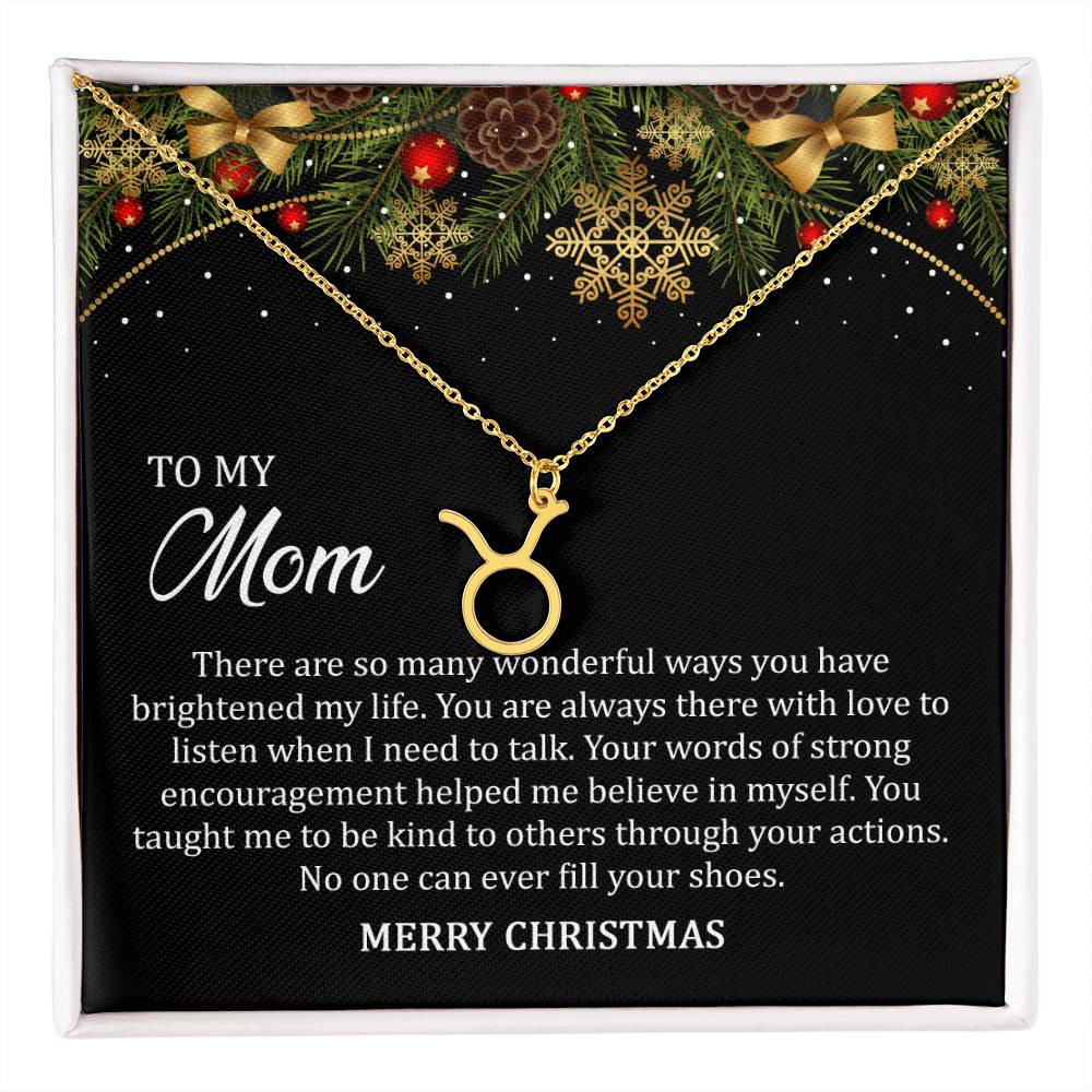 Zodiac Symbol Necklace - To My Mom Merry Christmas