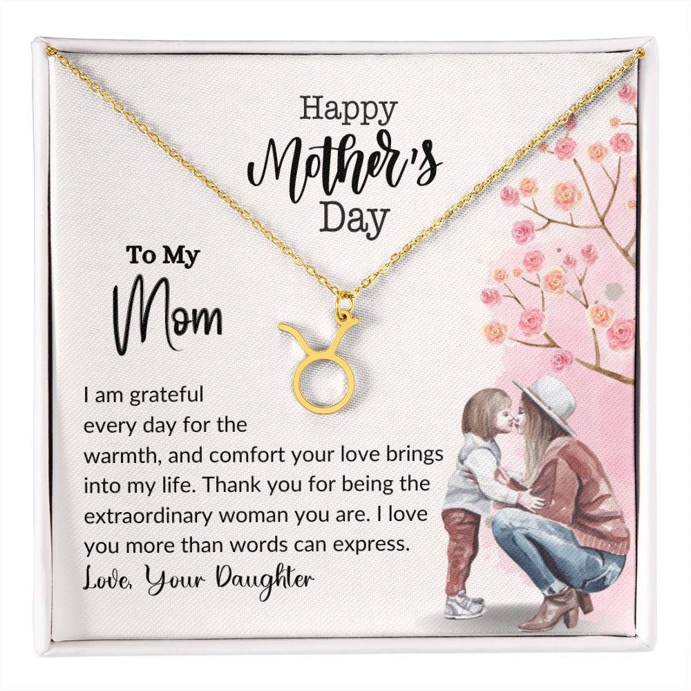 Happy Mother's Day Zodiac Symbol Necklace