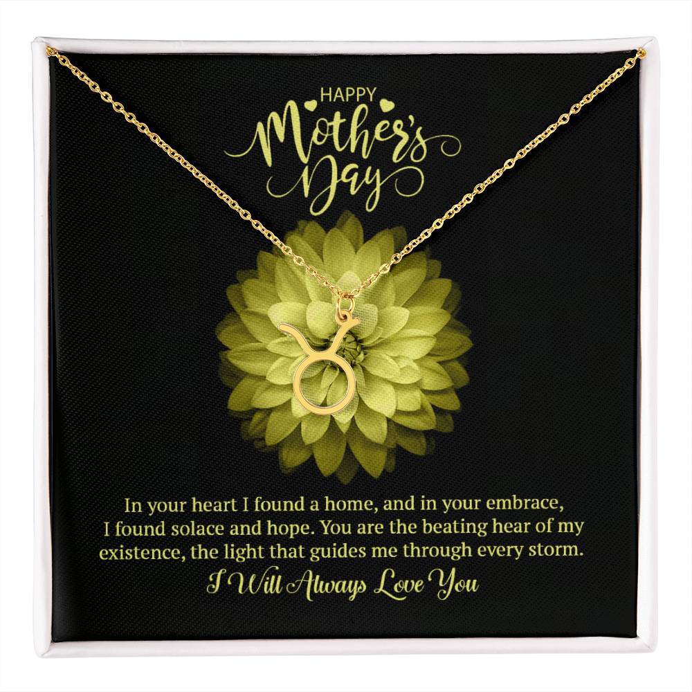 Happy Mother's Day Zodiac Symbol Necklace