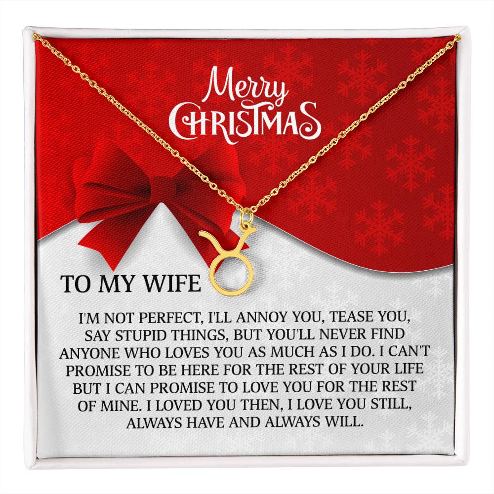 Zodiac Symbol Necklace To My Wife Merry Christmas