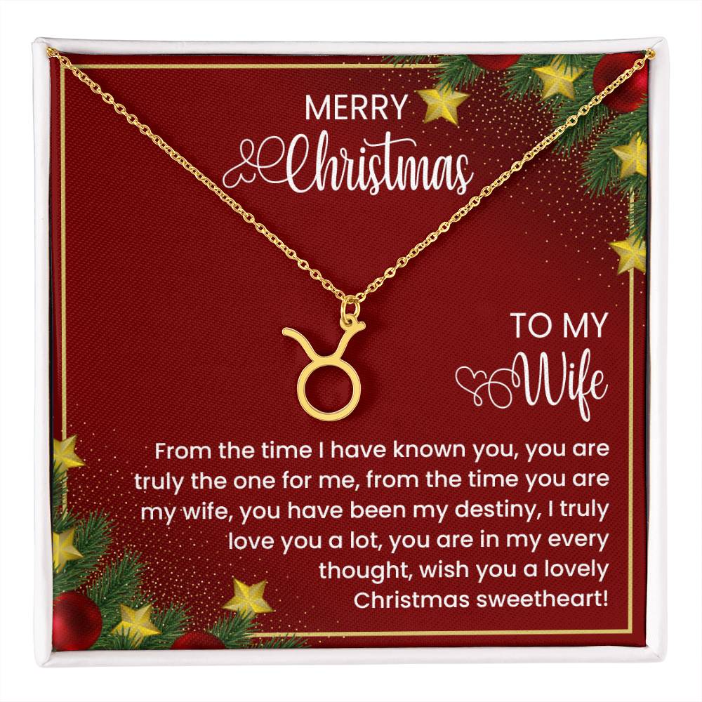 Zodiac Symbol Necklace To My Wife Merry Christmas